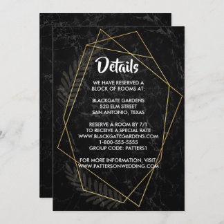 Invitation Boîtier géométrique en marbre Faux