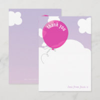 BOLD BALLOON merci note ciel violet rose