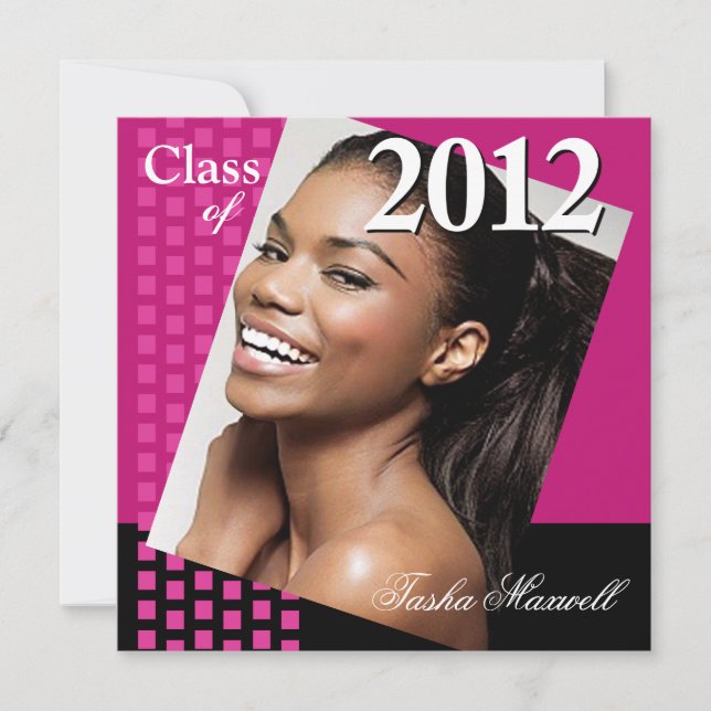 Invitation Bold Fresh Class of 2012 Grad Photo Party (Devant)