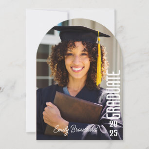 Invitation Bold Graduate Arch Photo Party Graduate