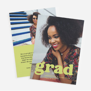 Invitation Bold graduate   Deux fois Photo 2022 Graduation