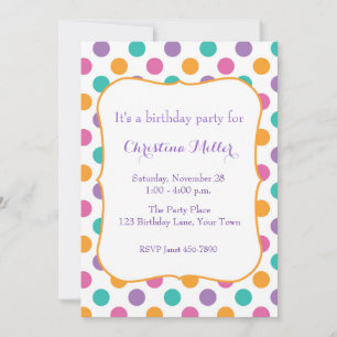 Invitation Bold Polka Dots