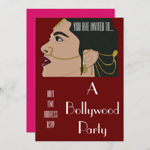 Invitation Bollywood Indian s'habille
