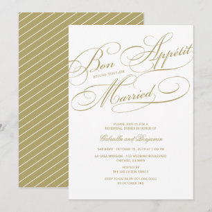 Invitation Bon Appetit Avant Le Dîner De Répétition Marié Inv
