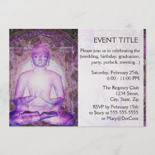 Invitation Bon Bouddha Méditant