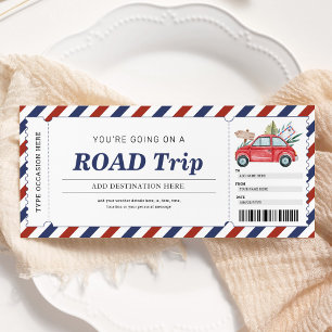Invitation Bon de cadeau de voyage en voiture Voyage Chèque-c