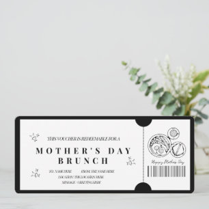 Invitation Bon de Réduction pour un Brunch de la Fête des Mèr