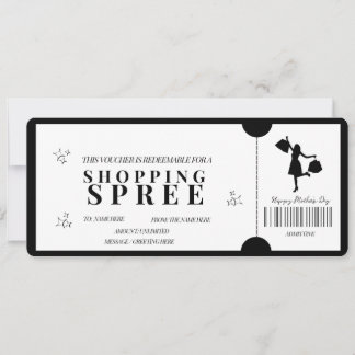 Invitation Bon de shopping minimaliste audacieux