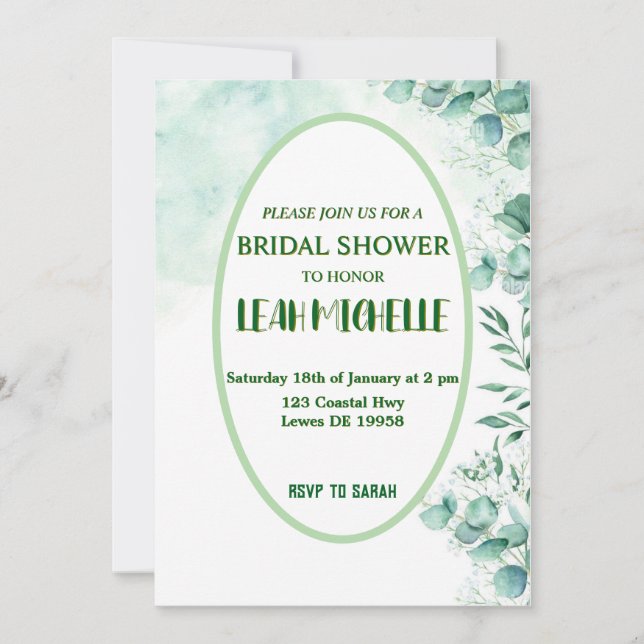 Invitation Bon rétablissement (Devant)