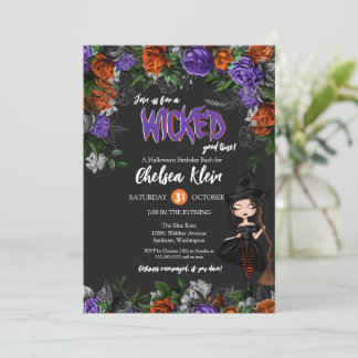 Invitation Bon temps Ado ou adulte Halloween Anniversaire