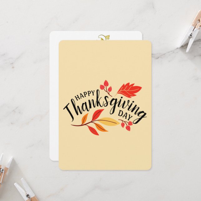 Invitation Bon thanksgiving (Devant/Arrière en situation)