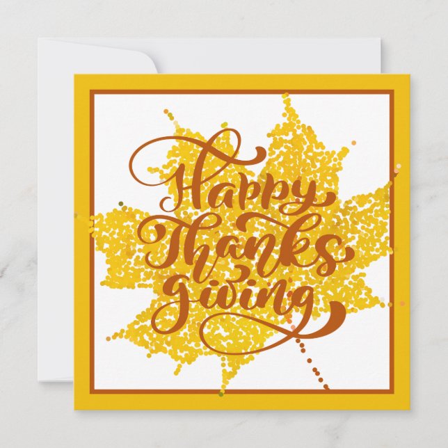 Invitation Bon thanksgiving | Ajouter votre photo et vos noms (Devant)