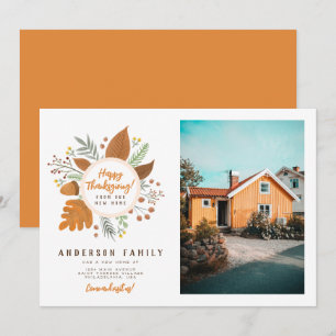 Invitation Bon thanksgiving de notre nouvelle maison déménage