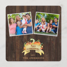 Bon thanksgiving photo en bois Citrouille automne