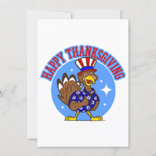 Invitation bon thanksgiving turquie patriotique américain drô