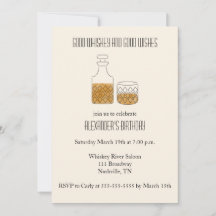 Bon Whiskey Bonne Voeux Anniversaire Fête Invitati