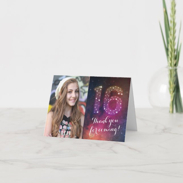 Invitation Bonbon 16 constellations de galaxie de Merci (Devant)