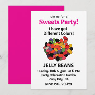 Invitation Bonbons Colorés Drôles Jelly Beans