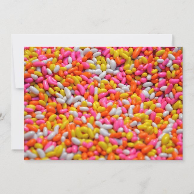 Invitation Bonbons de fête pour enfants bonbons arc-en-ciel g (Devant)