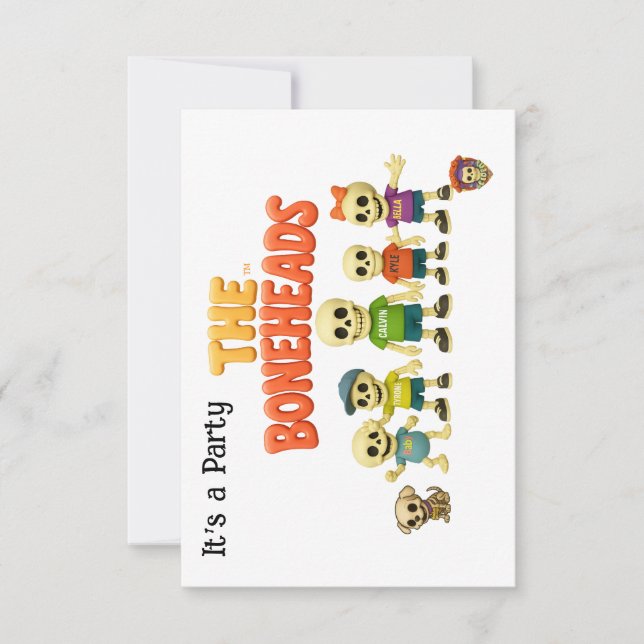 Invitation Boneheads™ Party (Devant)