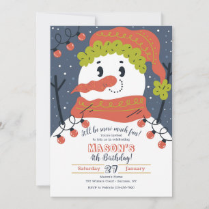 Invitation Bonhomme de Neige