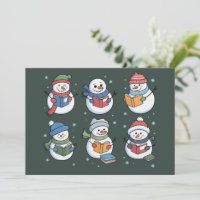 Bonhomme de neige amateur de livres cadeau de lect