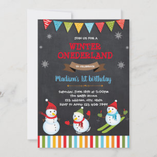 Invitation Bonhomme de Neige de Noël