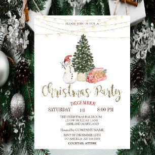 Invitation Bonhomme de neige, Sapin, Cookies Fête de Noël