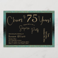 Bonjour à 75 ans Surprise Anniversaire Turquoise e