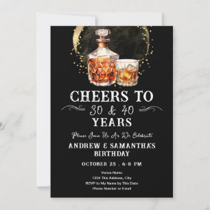 Invitation Bonjour à Whiskey Double Adulte Anniversaire