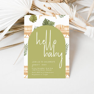 Invitation Bonjour Baby Boho Safari Baby shower Party Invitat