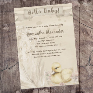 Invitation Bonjour baby shower bébé