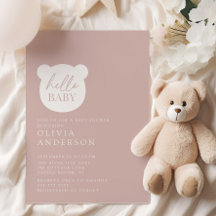 Bonjour Baby shower bébé ours