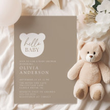 Bonjour Baby shower bébé ours