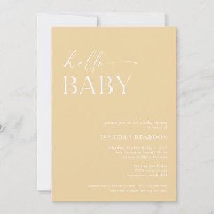 Invitation Bonjour Baby shower minimaliste bébé