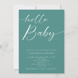 Invitation Bonjour Baby shower Minimaliste Genre Neutre Boho