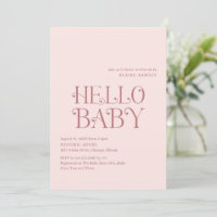 Bonjour Bébé Blush Pink Baby shower moderne