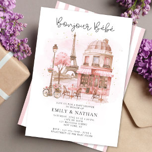 Invitation Bonjour Bebe French Baby Shower
