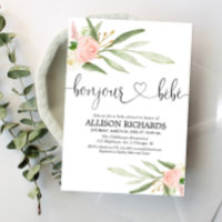Bonjour bebe French Paris floral girl baby shower