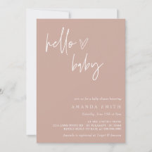 Bonjour bébé minimaliste fille Boho Baby shower