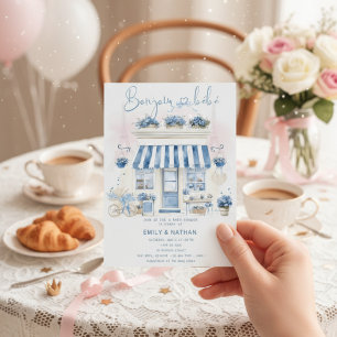 Invitation Bonjour Bebe noeud papillon café parisien tour eif