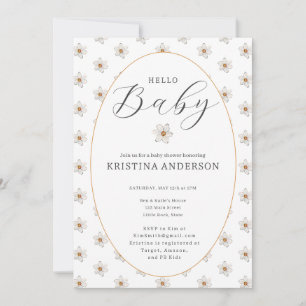Invitation Bonjour Bébé Printemps Jonquille Baby Shower