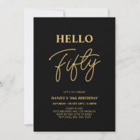 Bonjour Cinquante | Gold & Black 50th Birthday Par