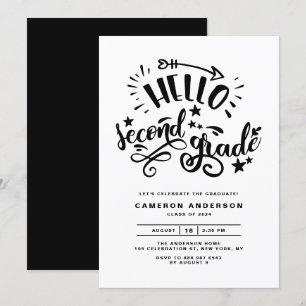 Invitation Bonjour deuxième année   Noir de première année