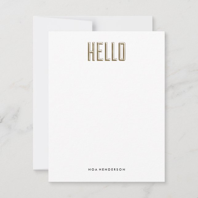 Invitation Bonjour Gem papeterie personnelle (Devant)