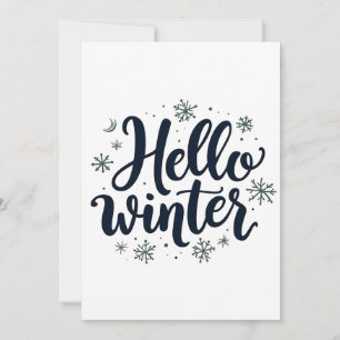 Invitation Bonjour hiver Noël Flambeau de neige saison hiver