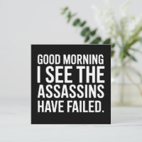 Bonjour, je vois que les assassins ont échoué Humo