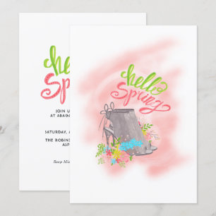 Invitation Bonjour Printemps Anniversaire Tea Party Invitatio