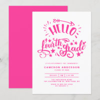 Bonjour quatrième année | Pink Troisième Grade Gra