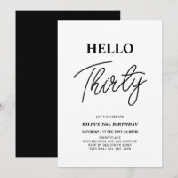 Bonjour trente | Black & White 30th Birthday Party